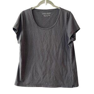 M&S Marks Spencer Indigo Collection Layering Tee Charcoal Gray UK‎ 16